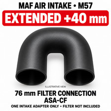 Maf Air Intake Adapter For Bmw M57 76mm 180 Asa-cf Extended 40mm