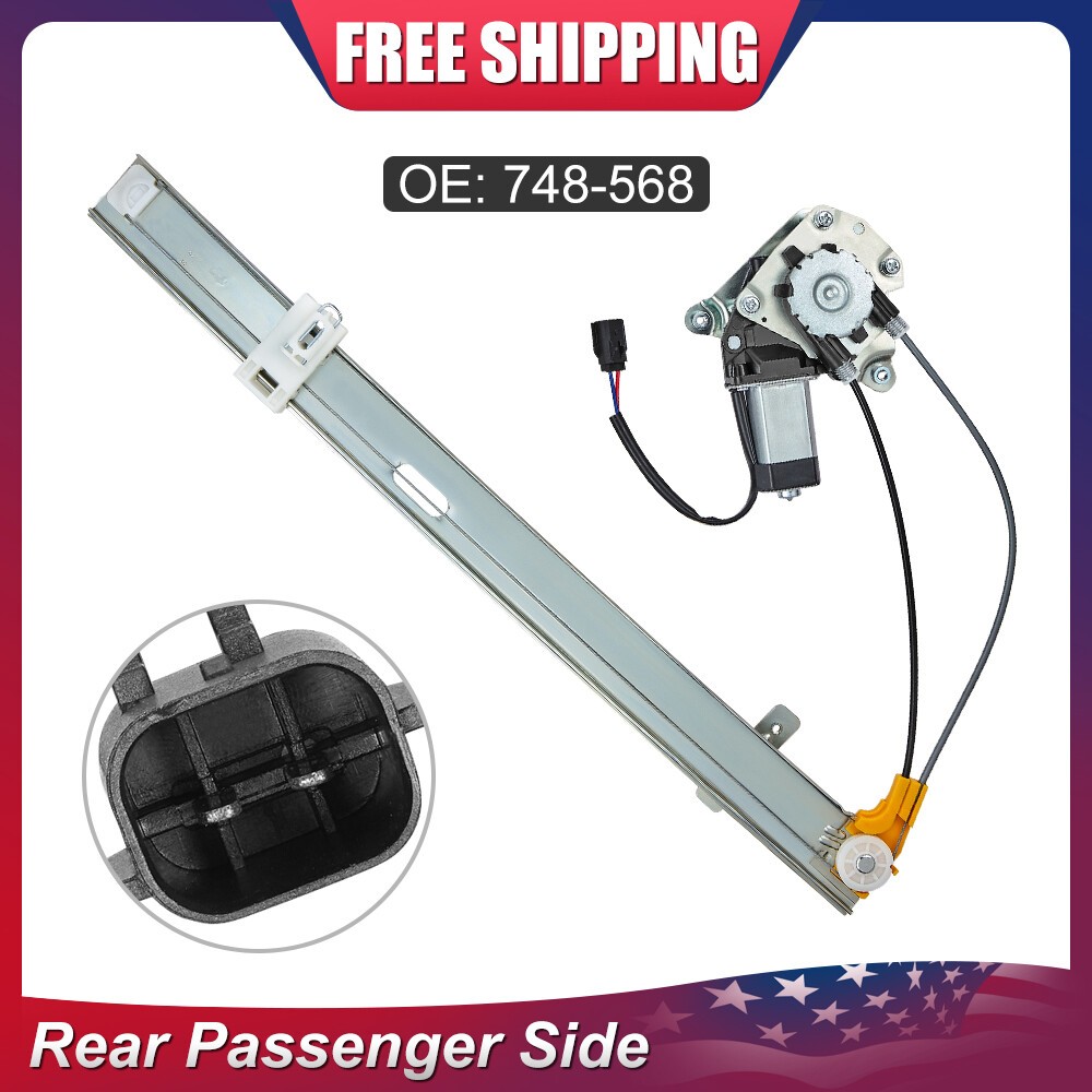 For 2002-2007 Jeep Liberty Rear Right Power Window Regulator with Motor Assembly