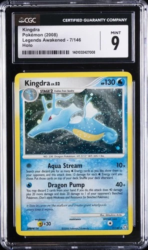 2008 POKEMON LEGENDS AWAKENED HOLO #7/146 KINGDRA CGC 9
