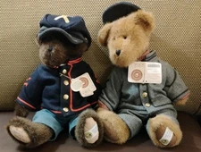 15" 2004 Civil War Collection Boyds Bears Mason And Dixon With Tags, Hand Signed