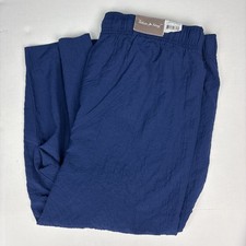 White Stag Women XXL Pants New Tags Blue Capri Crop Crinkle Rayon Poly Spandex