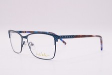 NEW NICOLE MILLER FOUNTAIN C02 BLUE BROWN AUTHENTIC EYEGLASSES 55-15