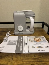 BEABA BabyCook Solo Baby Food Maker Processor Steamer Guide Cookbook Tools EUC