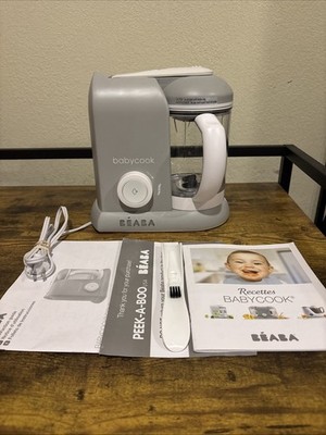 BEABA BabyCook Solo Baby Food Maker Processor Steamer Guide Cookbook Tools EUC
