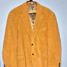 Vintage Dockers Men's Tan Corduroy Cotton Sport Coat 46R 2-Button Double Vent