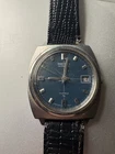 Vintage Seiko 17-Jewels Automatic Blue Face Crystal Men's Watch