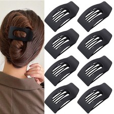 Large Flat Hair Clips for Women Matte Finish Strong Grip Hair Accessory 8 Pcs