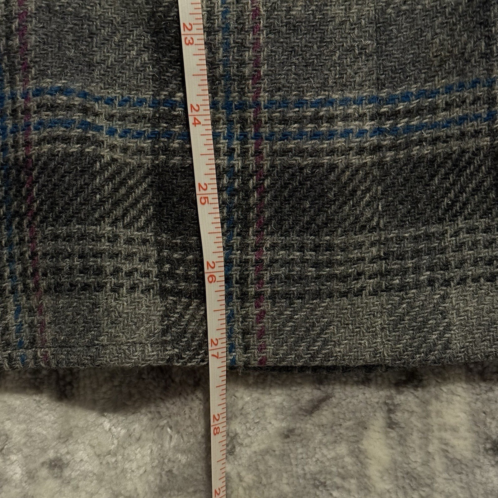 Pendleton Wool Plaid Blazer Jacket Gray Blue Purp… - image 9