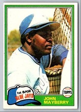 John Mayberry 1981 Topps #169 Toronto Blue Jays Baseball Card
