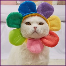 1Pcs Pet headgear cute dog teddy dress sunflower cat headdress wig cat headgear