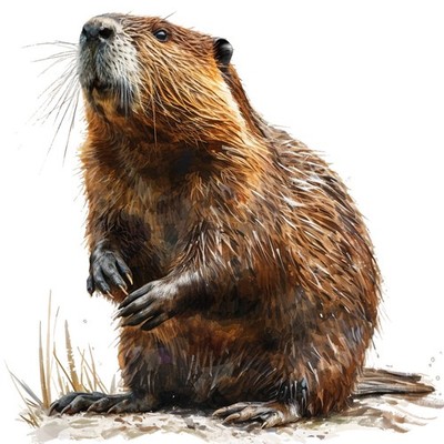 2x Sticker Biber Autoaufkleber 9x9cm Beaver Nagetier Wald Tier Deko Set
