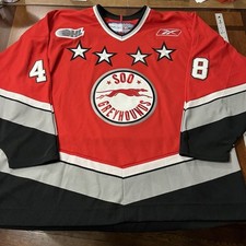 Tyler Kennedy Soo Greyhounds Jersey MIC RBK Size XXL Authentic OHL CHL Penguins