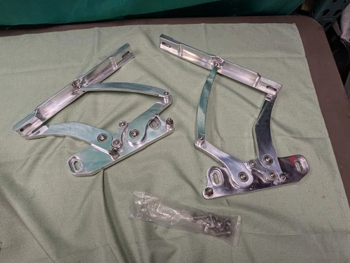 Pair Nu Repo 1965-1967 Chevy IMPALA CAPRICE SS Billet Aluminum Hood Hinges READ!