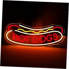 23.6"x9.4" Large Size Hot Dogs Neon Signs for Business  Neon Lights for HOT