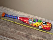 Chuck E. Cheese's Kids Toy Plastic Baseball Bat Red Yellow Cartoon Graphics