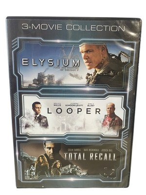 Elysium Looper Total Recall DVD 3-Movie Collection Matt Damon Bruce Willis