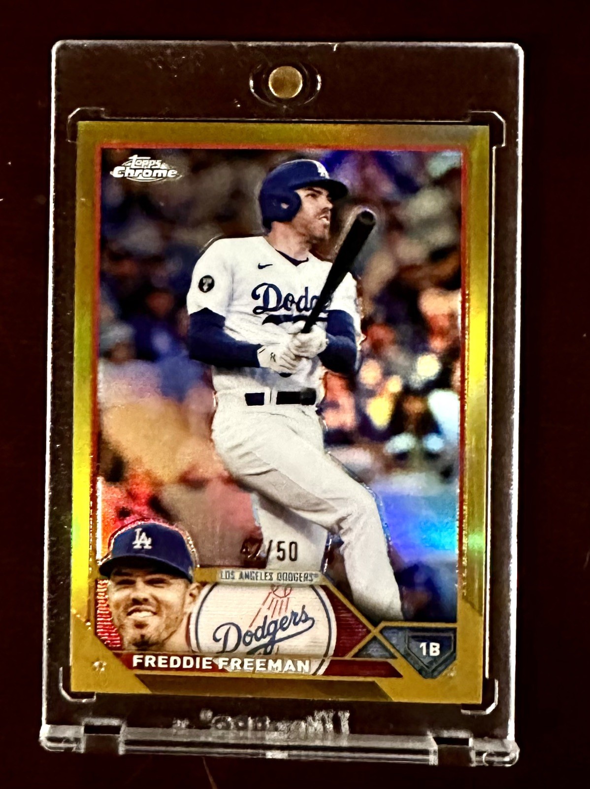 2023 Topps Chrome Freddie Freeman Gold Refractor #5  /50