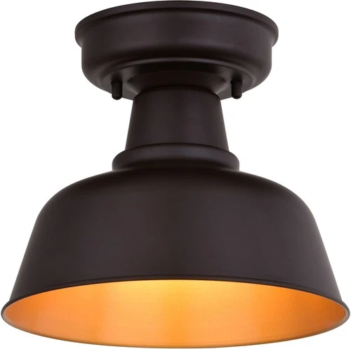 Vaxcel Lighting T0770 Cody 11"W Semi-Flush Outdoor Ceiling - Oil Rubbed Bronze / - Picture 1 of 10
