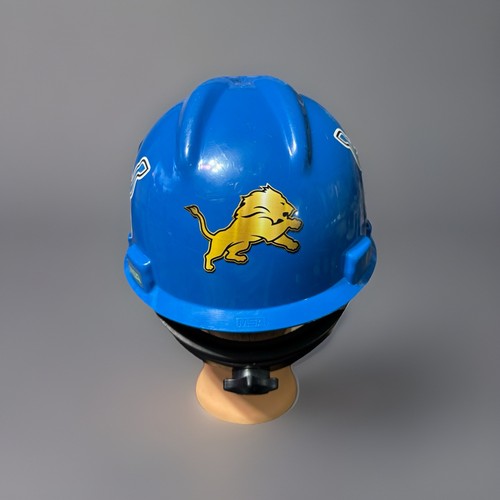 Sombrero duro azul medio de los Detroit Lions hecho por MSA - Imagen 4 de 5