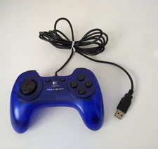 Logitech Video Game Controller Precision (Model G-UG15) Blue Wired USB Gamepad..