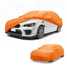 Car Cover All Weather For Subaru Wrx Orange 210d-pu With Left Zipper