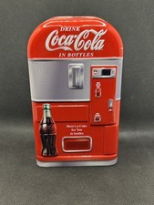 Distributeur Coca-Cola boîte en étain couvercle articulé rétro de collection coke