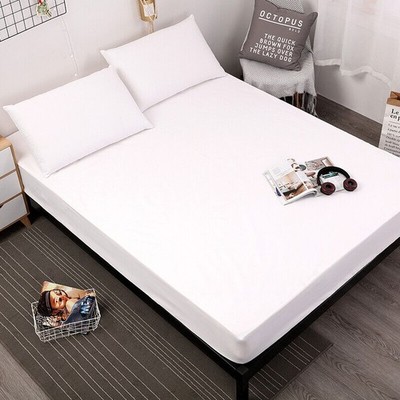 Waterproof Mattress Protector 18'' Deep Pocket Mattress Cover Fitted Sheet Style