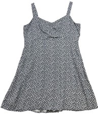 Old Navy Womens Smocked Cottagecore Mini Dress Size XLT Blue White Floral
