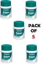5 x Himalaya Gasex 500 Tabs For Digestive Support Exp 2028