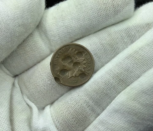 1872 INDIAN HEAD CENT Vf Detail Severely Damaged A288