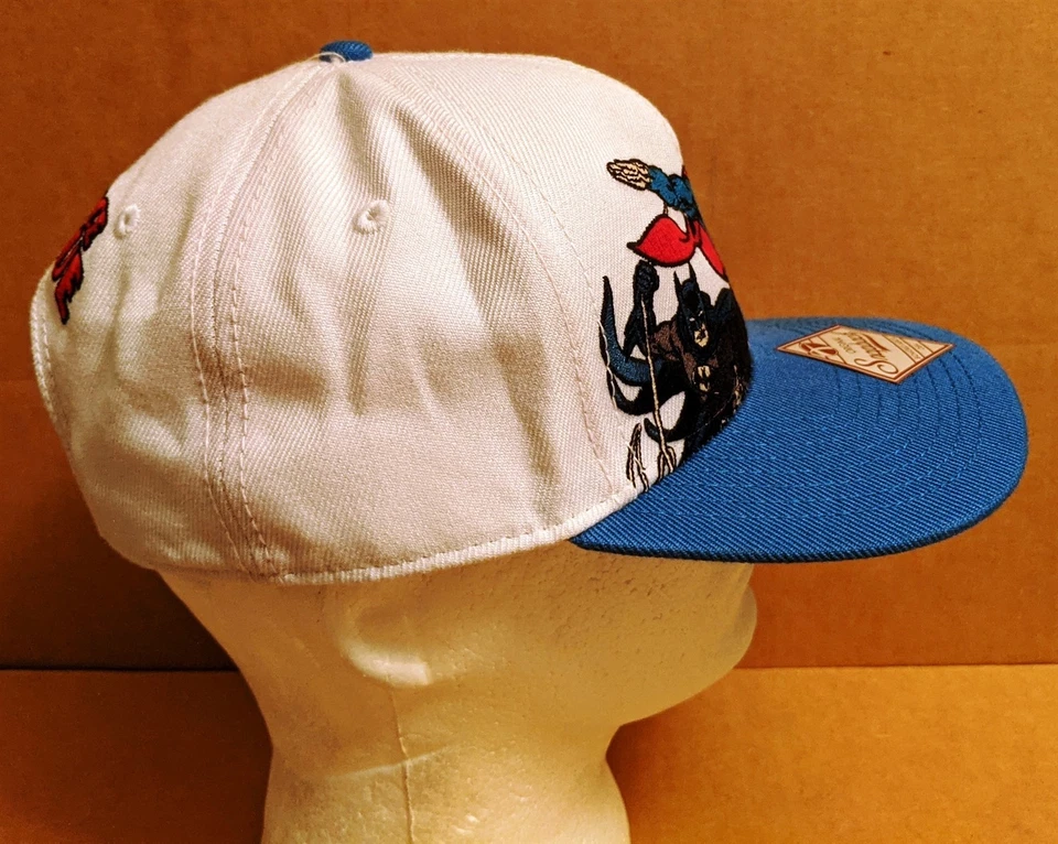 Gorra de béisbol blanca/azul Superman Liga de la Justicia con cierre a presión acrílico/algodón DC Foto 3 de 4