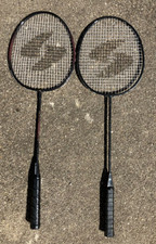 Sportcraft SC-99 Badminton Racquet Set of 2 - 26 inches Very Good tight strings 