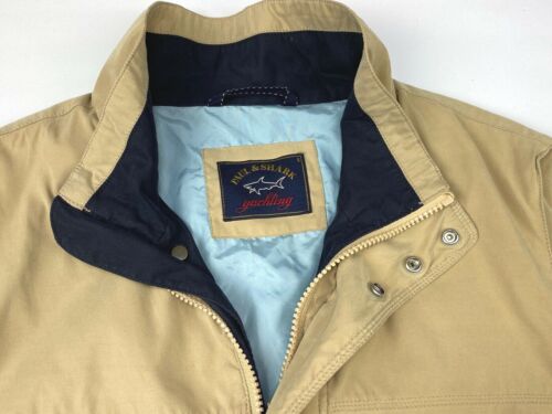 Paul & Shark Yachting Men's Wind Vest Waistcoat Beige Full Zip Snap Size S - Picture 2 of 7