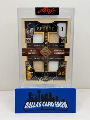 2025 Leaf Seasons In The Sun Rice,Parker,Whitaker,Perry 1978 Award Season Relic