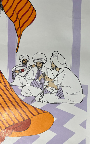 1966 Haremstänzerin Druck von Betty Brader 19"x23" Staude Frau Kunst - Bild 8 von 14