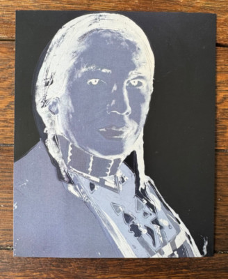 Andy Warhol - Portraying Power Exhibition Announcement Card RARE (Russell Means)