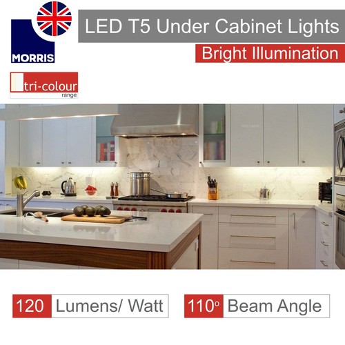 LED Under Cabinet Light 288mm T5 Linkable 3 in 1 3000k 4000k 6500k Pack of 2 - Picture 5 of 7