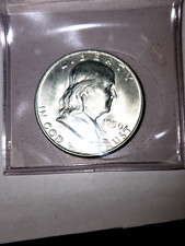 1950-D 50C Franklin Silver Half Dollar BU! RAW! Uncertified! See Photos