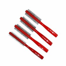 HAIRTOOLS HEAD JOG Red Lacquer Wooden Radial Brush 25mm, 30mm, 35mm, X-Large