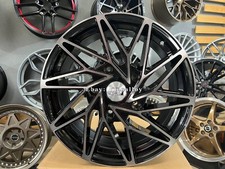 4 x 18 Inch 5x160 Vossen Style Black Wheels: Fits For Ford Tourneo Transit