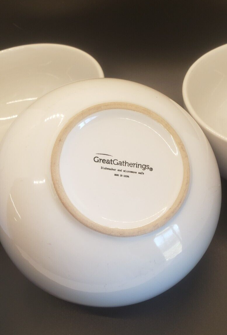 Great Gatherings White Deep Cereal Bowls x3 eBay