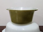 Vintage Pyrex 473 Verde Avocado Green Casserole With Pyrex Lid 470-C