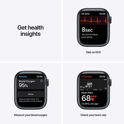 Apple Watch Series 7 41mm Aluminum Case with Sport Band - Midnight