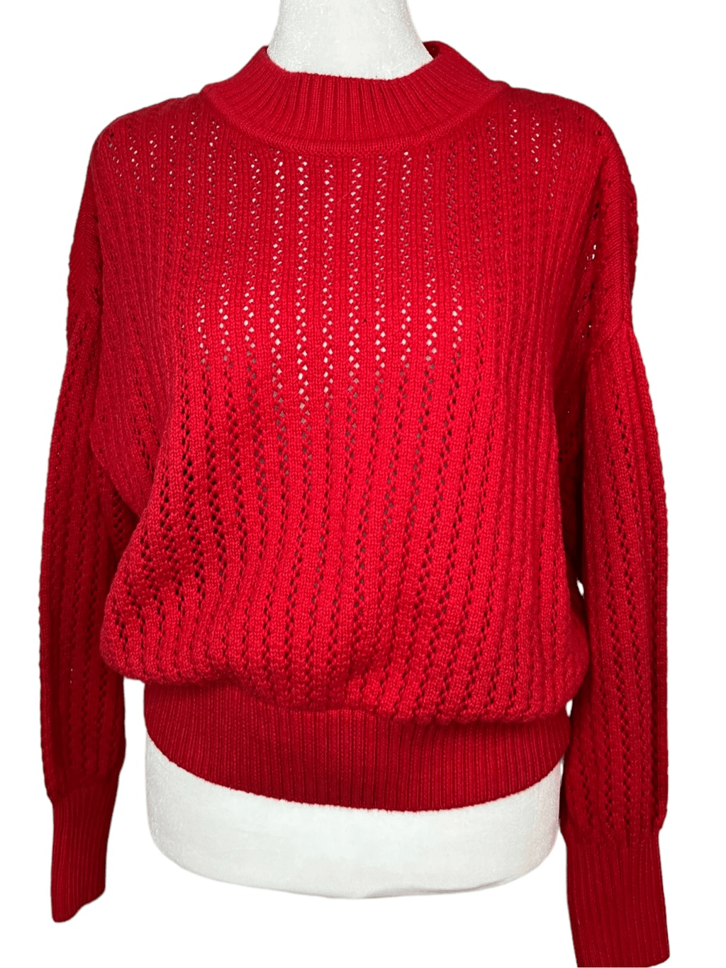 Marc New York Red Knit Sweater - Women's L | eBay