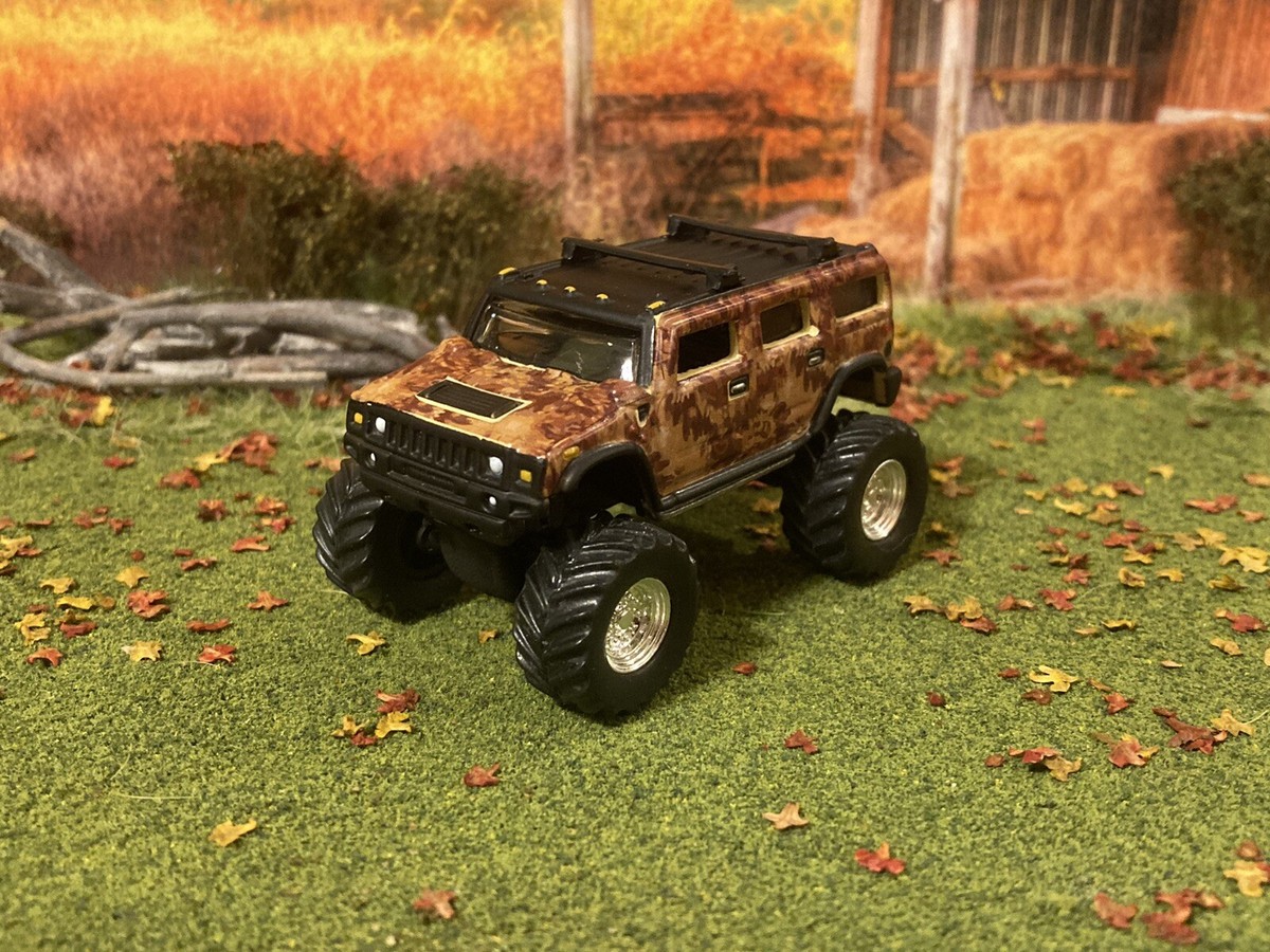 Hummer H2 Lifted 4x4 Monster Truck 1/64 Diecast Custom Off