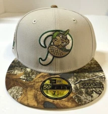 Portland Beavers MILB NE Real Tree Camo Fitted Hat~Stone