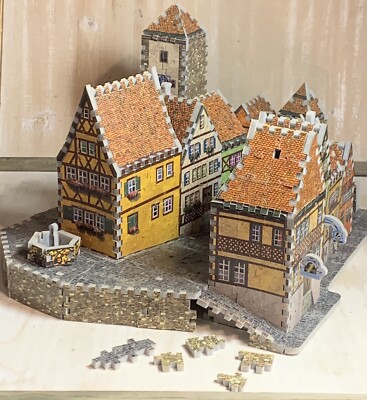 Wrebbit Puzz 3d Medieval Village 740 Pieces Rothenburg Puzz3d for