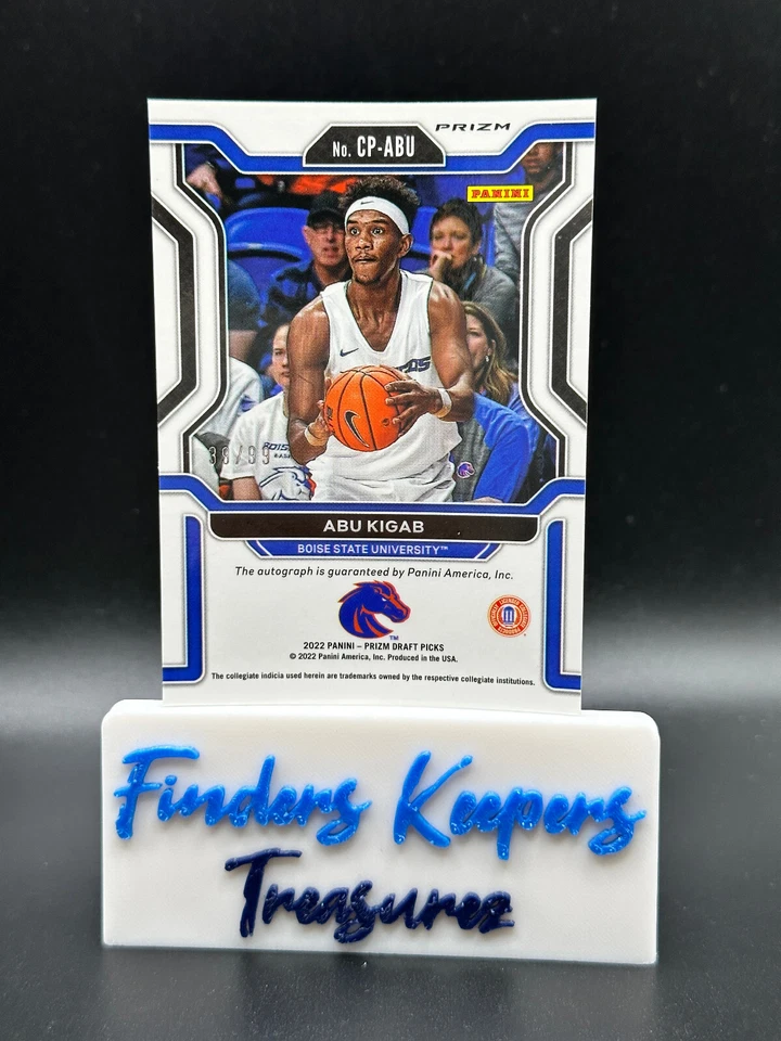 ABU KIGAB~2022 PRIZM DRAFT PICKS PENMANSHIP PURPLE ICE AUTO #39/99~ cc - Image 2 of 2