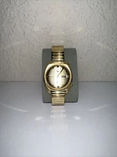 10K GOLD PLATED, 1973 BULOVA ACCUTRON, N7, No Battery