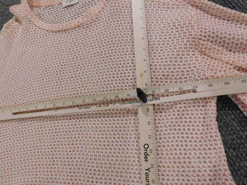 Umgee Womens Sweater Large Pink Pullover stretch loose mesh - Image 4 of 4